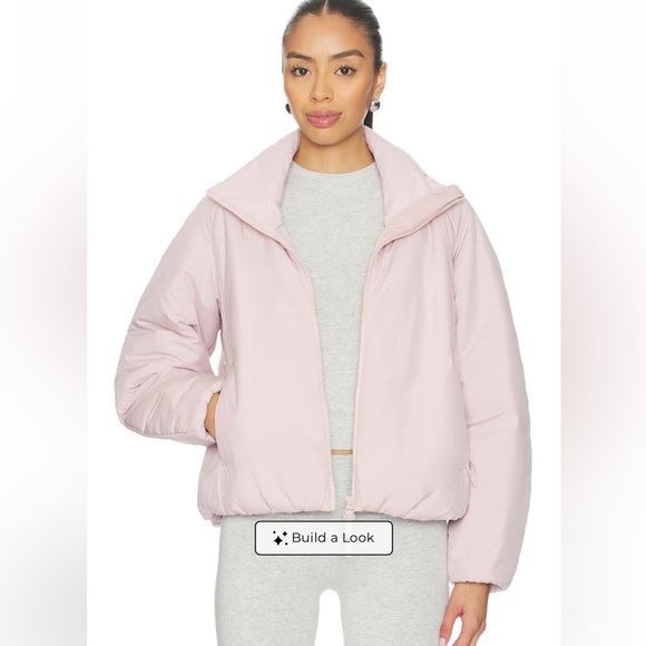 Beyond Yoga Warm Up Puffer Jacket In Pale Pink